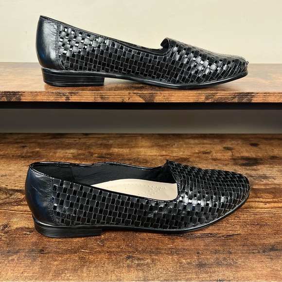 Trotters Loafers Black‎ Woven Slip on dress shoe men's 13M See description - Picture 6 of 15